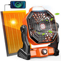 Solar Camping Fan with LED Light